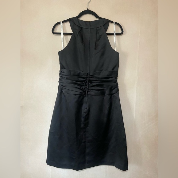 David's Bridal women's size 12 black halter style ruched waist bridesmaid dress - Picture 5 of 5